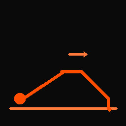 Line drawing of a glute bridge — flat on the back, knees bent, hips driven up.